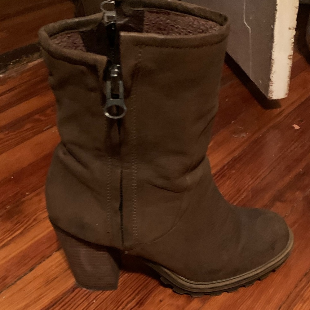 ALDO heeled booties with fur lining